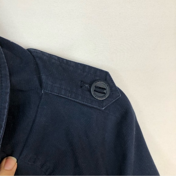 Nautica Women’s Jacket Coat Raglan Sleeve Lined Drawstring Waist Cargo Style - Picture 7 of 10